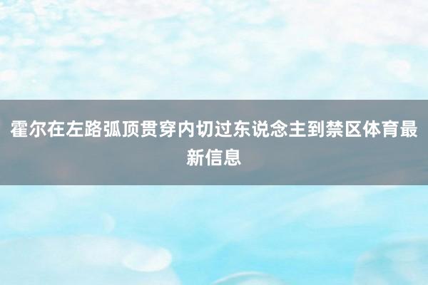 霍尔在左路弧顶贯穿内切过东说念主到禁区体育最新信息