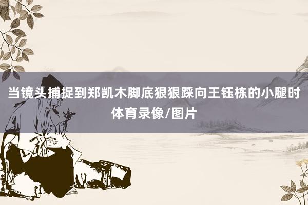 当镜头捕捉到郑凯木脚底狠狠踩向王钰栋的小腿时体育录像/图片