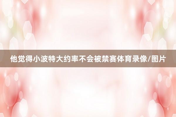 他觉得小波特大约率不会被禁赛体育录像/图片