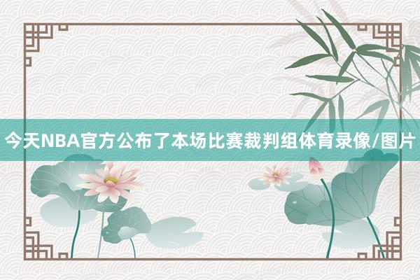 今天NBA官方公布了本场比赛裁判组体育录像/图片