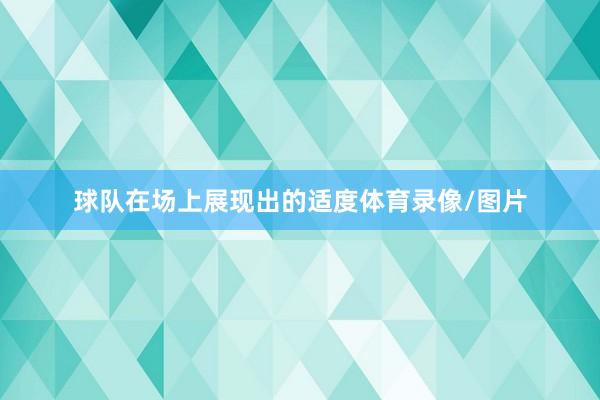 球队在场上展现出的适度体育录像/图片