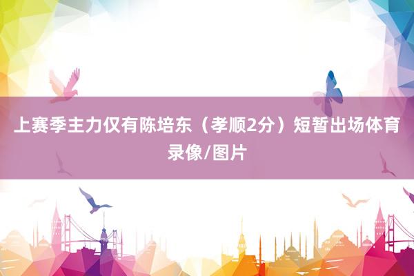 上赛季主力仅有陈培东(孝顺2分)短暂出场体育录像/图片