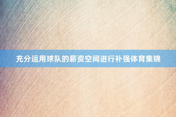 充分运用球队的薪资空间进行补强体育集锦