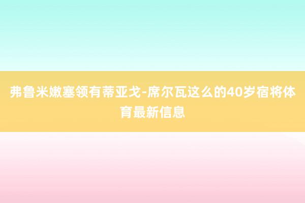 弗鲁米嫩塞领有蒂亚戈-席尔瓦这么的40岁宿将体育最新信息