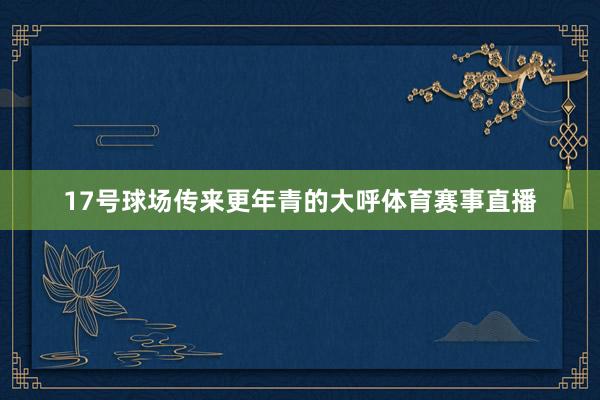 17号球场传来更年青的大呼体育赛事直播