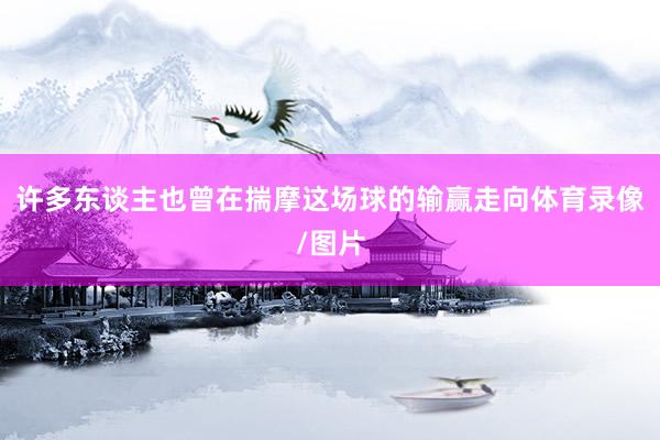 许多东谈主也曾在揣摩这场球的输赢走向体育录像/图片
