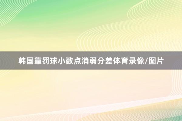 韩国靠罚球小数点消弱分差体育录像/图片