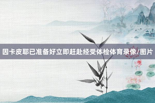 因卡皮耶已准备好立即赶赴经受体检体育录像/图片