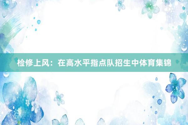 检修上风：在高水平指点队招生中体育集锦