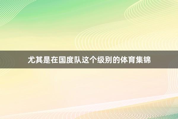 尤其是在国度队这个级别的体育集锦