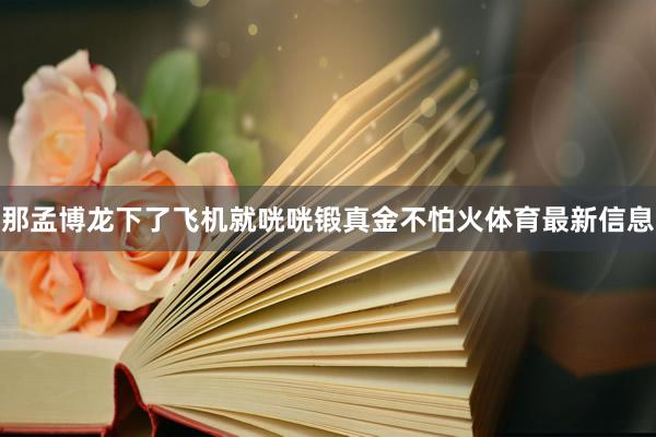那孟博龙下了飞机就咣咣锻真金不怕火体育最新信息