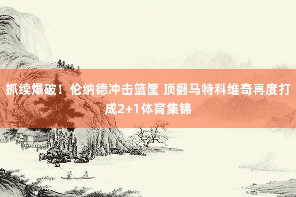 抓续爆破！伦纳德冲击篮筐 顶翻马特科维奇再度打成2+1体育集锦