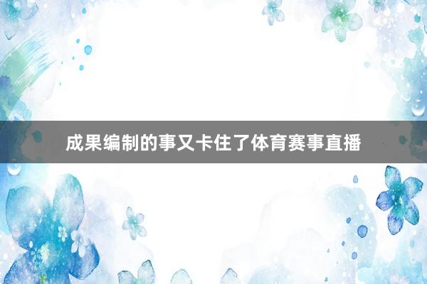 成果编制的事又卡住了体育赛事直播