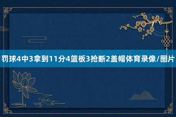 罚球4中3拿到11分4篮板3抢断2盖帽体育录像/图片