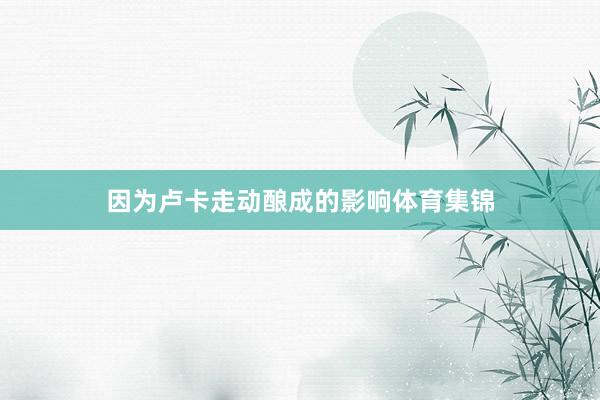 因为卢卡走动酿成的影响体育集锦