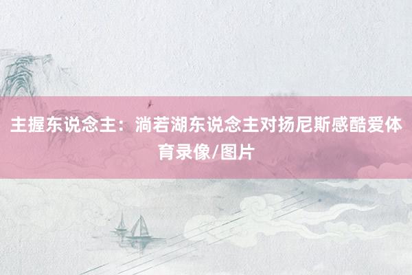 主握东说念主：淌若湖东说念主对扬尼斯感酷爱体育录像/图片